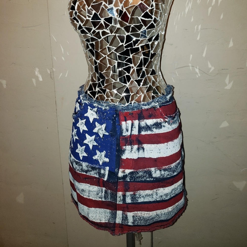 TYTE denim mini skirt